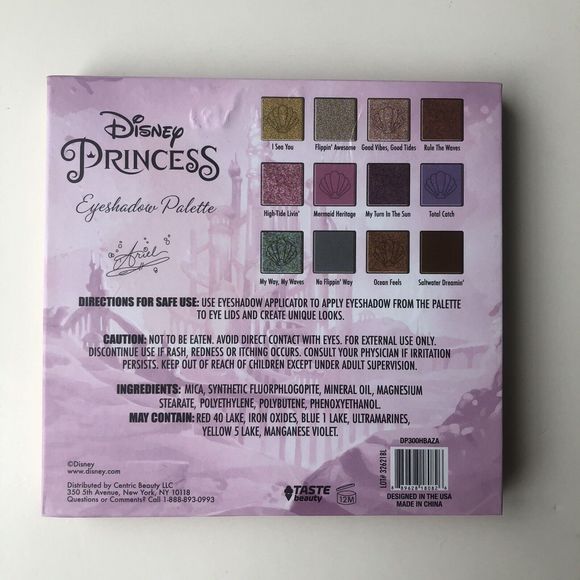 Disney Princess Ariel The Little Mermaid Eyeshadow Palette 12 Shades New - Picture 2 of 5